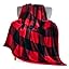 Black and Red Plaid Sherpa