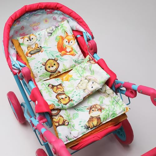 PinkZebra Set di biancheria da letto per bambole