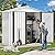 DWVO 6x4ft Metal Outdoor Tool Shed, Garden Storage Shed for Backyard, Lawn, and Patio, Heavy-Duty Storage Unit with Four Vents & Lockable Door for Storing Tools, Equipment & Trash Bins, White