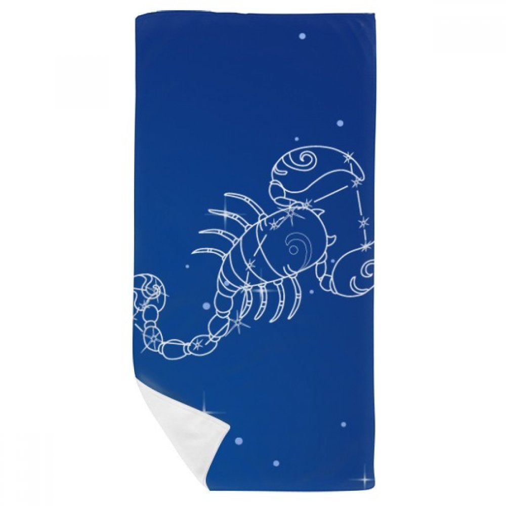 Serviette de bain microfibre douce constellation Scorpion univers multicolore 35x70