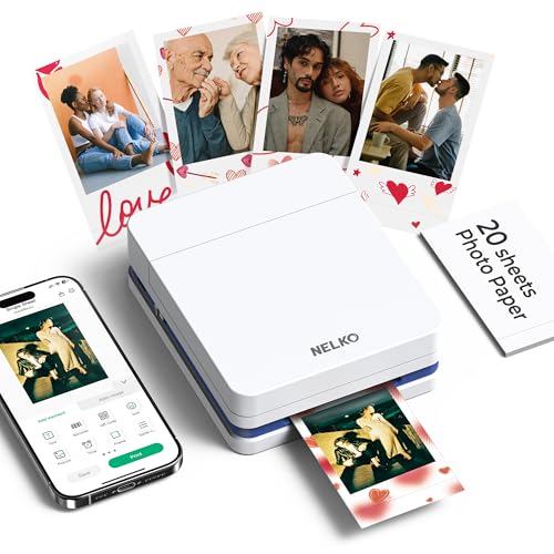 Nelko Photo Printer, PP01 Color Mini Portable Printer, Instant...