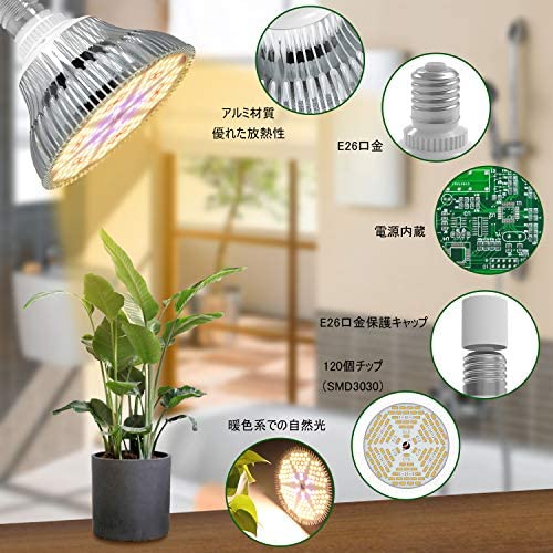 ⭐︎点灯確認済⭐︎MORSEN LED植物育成ライト 8個セット Amazon.co.jp: MORSEN LED植物育成ライト 80W相当 暖色 E26口金 フル