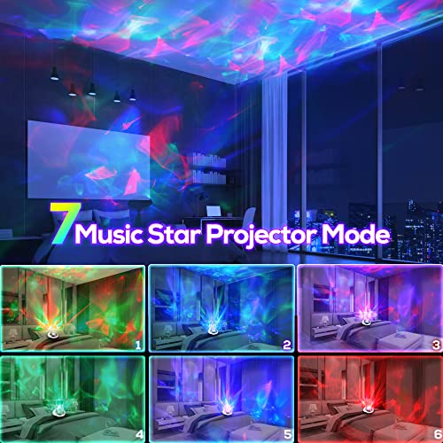 Soaiy Aurora/Northern Light Projector With White Noise Sound Machine, Bluetooth Speaker/Timer/Remote, Led Laser Bedroom Ceiling Decor Projector Light For Adults, Baby, Kids Sleep/Relax Gaming Room/Bar #TOP1
