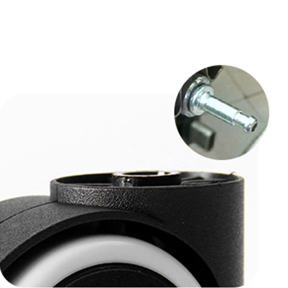 FREAZE 5 Ruote Girevoli Senza Stelo 50mm Ruote Silenziose Gemellate, Diametro Del Foro 8 Mm, Rotelle Di Ricambio Per Sedia Ufficio (Color : B)