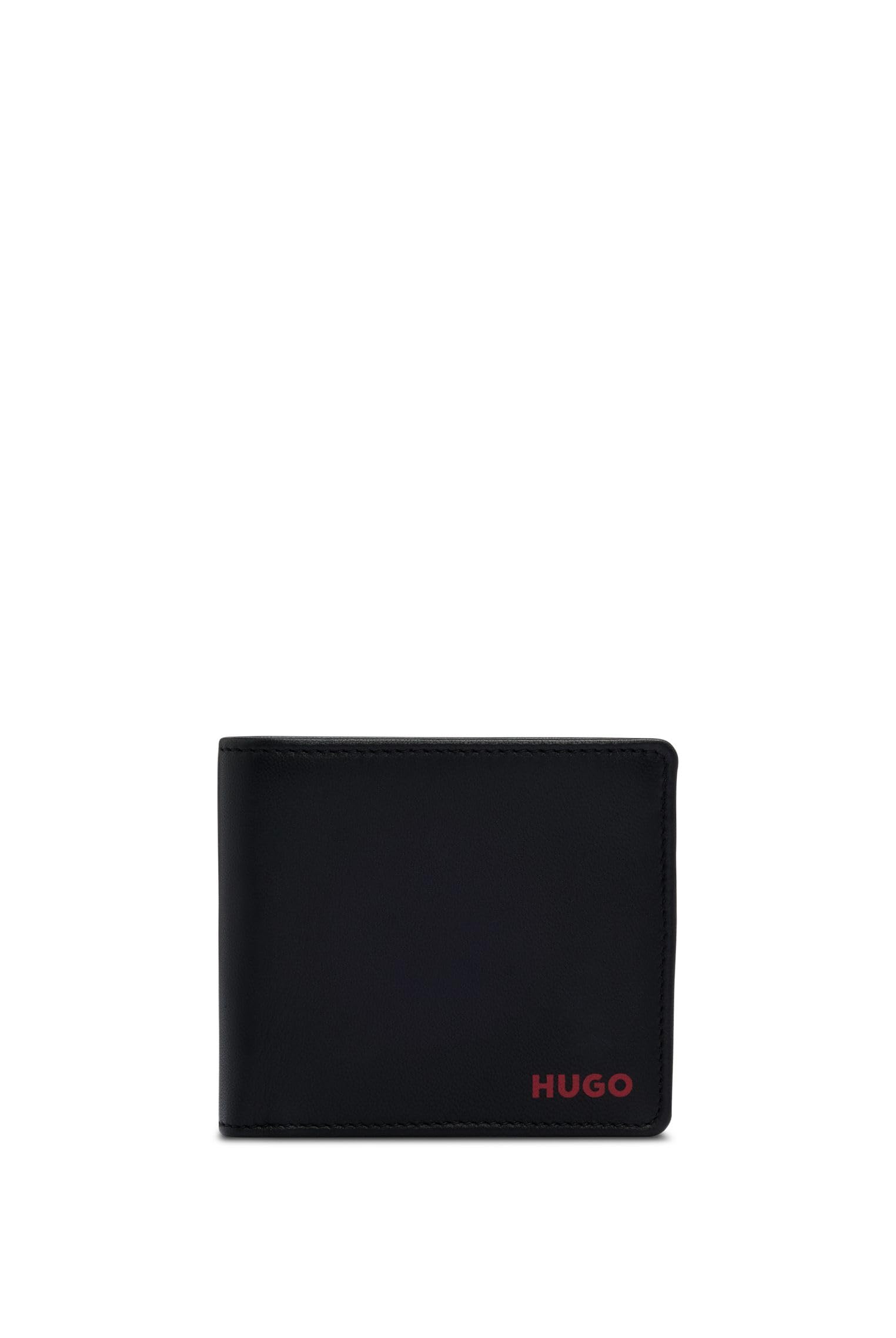 HUGO Mens Subway 4 cc Coin Embossed-Logo Wallet in Leather