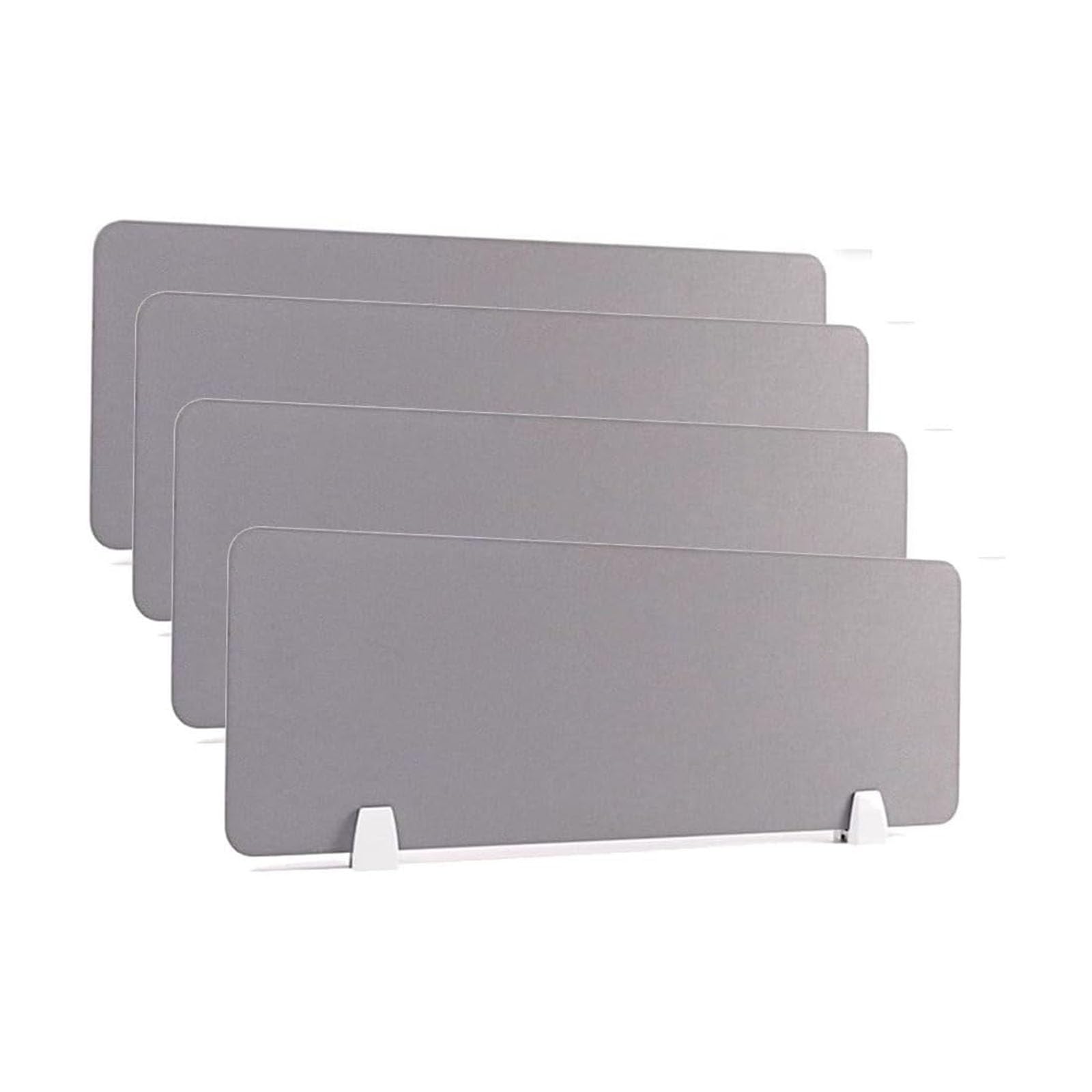 GJZQDKX Fabric for Office Cubicle Desk Set of 4 Sound Proof Partition Panels Gray 80x30cm Table Mounted Desk Privacy Divider