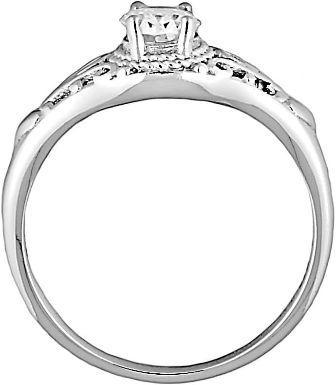 Clarissa: 1.0ct Oval-Cut Russian Ice on Fire CZ Engagement Promise Ring 925 Silver, 3191