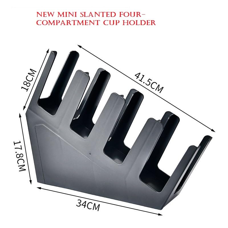 Image of Grid Cup Holder | Glass Holder | Coffee Cup Holder | Commercial Grade Fiber | Ideal for Coffee Shops, Cafes, Restaurants, Offices, Households | Wide Slots (4-Grid)