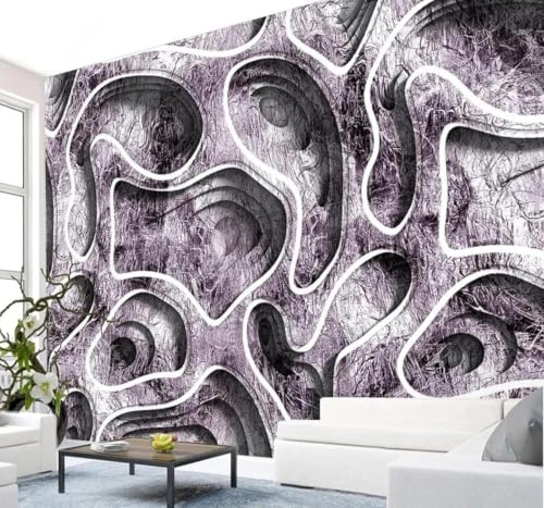Papel Pintado Morado 3D XLMING para Decoración de Salón y Sofá 4