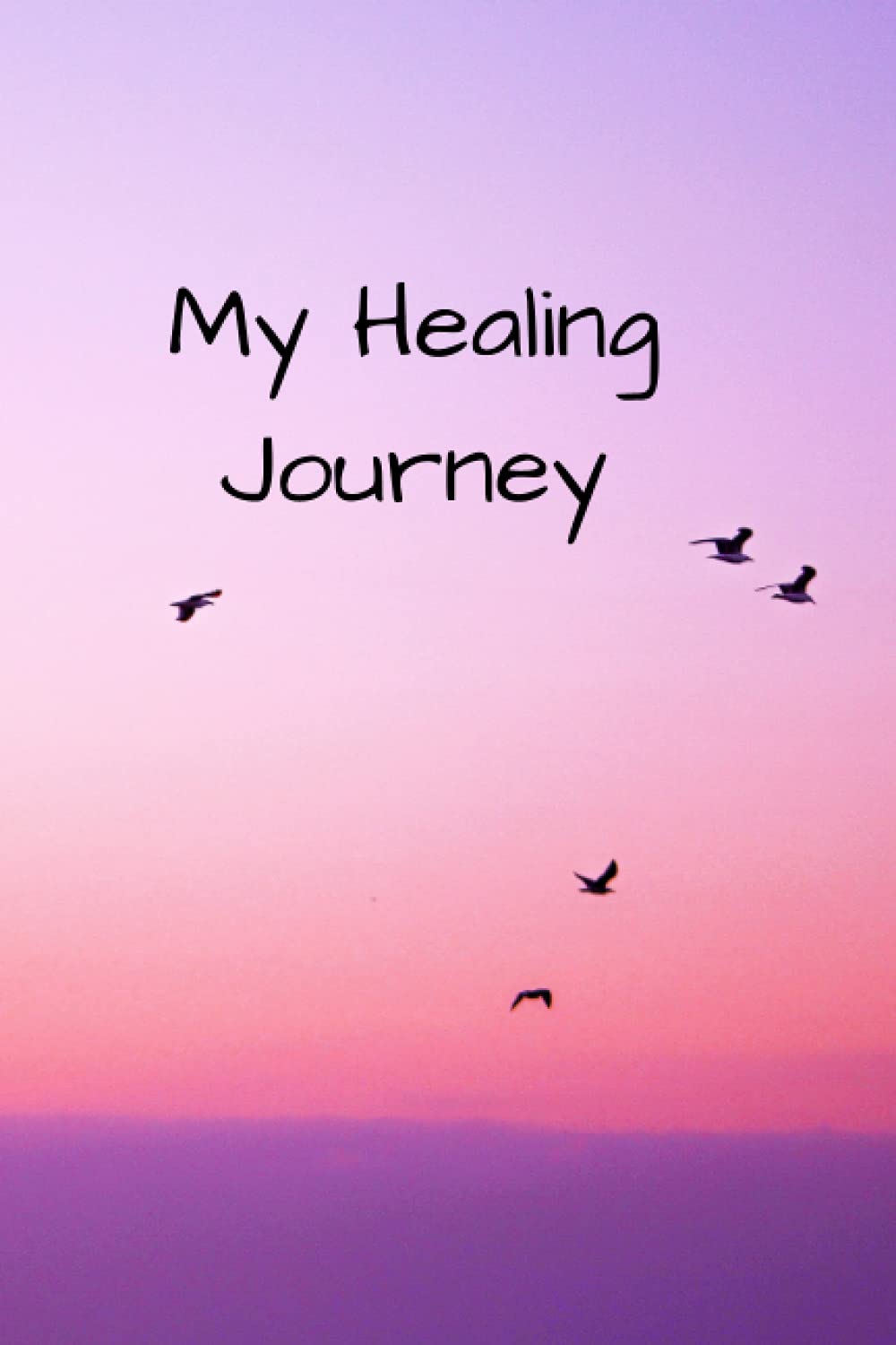 My Healing Journey: Sunset Lined Notebook