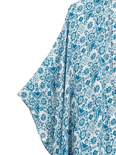 Image of Spicy Sandia Kimonos for Women Floral Beach Cover Up Loose Swimsuit Bathing Suit Coverup Cardigan for Summer Swimwear