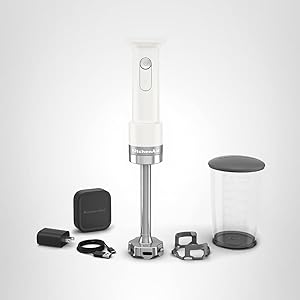 KitchenAid Go Cordless Hand Blender - battery included, KHBRV71, Porcelain White