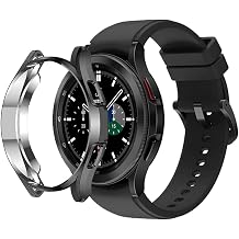 LDFAS Galaxy Watch 4 Classic 42MM Case, Silicone Shock-Proof and Protector Cover Compatible for Samsung Galaxy Watch4 Classic 42MM 2021 Smartwatch,Black