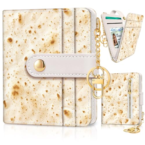 Image of Jogjam Funny Taco Lover Burrito Tortilla Rfid Women Wallet, Small Slim Thin Compact Credit Card Wallet, PU Leather Bifold Cash Wallet, Zipper Coin Pocket ID Window, Girls Girly Teens Gifts