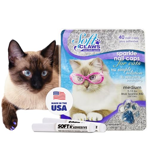 Image of Feline Soft Claw Nail Caps M Blu Sprk