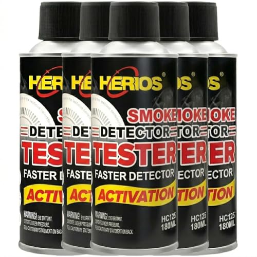 HERIOS Fire Alarm Smoke Detector Tester Spray 180ml Quick Test No Stains