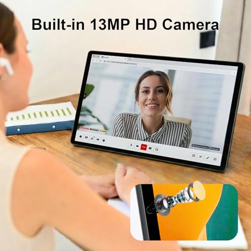Image of 21.5 inch Portable TV with Touchscreen, Android 15 OS, 6GB+128GB Storage, 1080P Smart Handy TV with Built-in 13MP Camera & Battery, Movable Touch Screen Monitor for Home, Kitchen, Camping