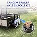 Trailer Axle Equalizer Shackle Kit - Tandem Trailer Axle Shackle Kit, Tandem Axle Trailer Shackles Equalizers Kit, for Double Eye Springs(3500 lb to 5200 lb)