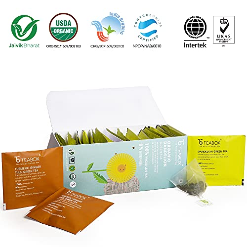 Image of Teabox Premium Green Tea With Dandelion Roots | Whole Leaf & 0% Bitterness | Green Tea From The Himalayas | 25 Tea Bags (Low Caffeine) (Pack of 3)