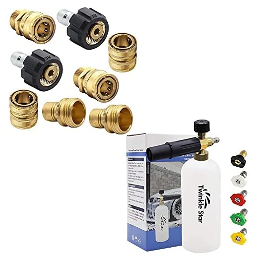 Twinkle Star Pressure Washer Adapter Set | Foam Cannon 1 L Bottle with 5 Nozzle