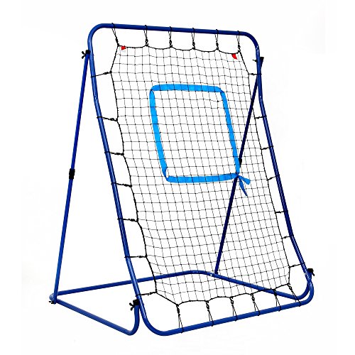 Hathaway Carom Baseball Pitching Rebound Net with Steel Frame & Storage Bag, Blue Black, 44  W x 60  H x 42  L (BG3402)