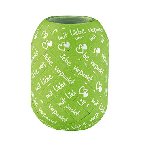 Susy Card 40005553 Zierband Motiv: mit Liebe verpackt grün