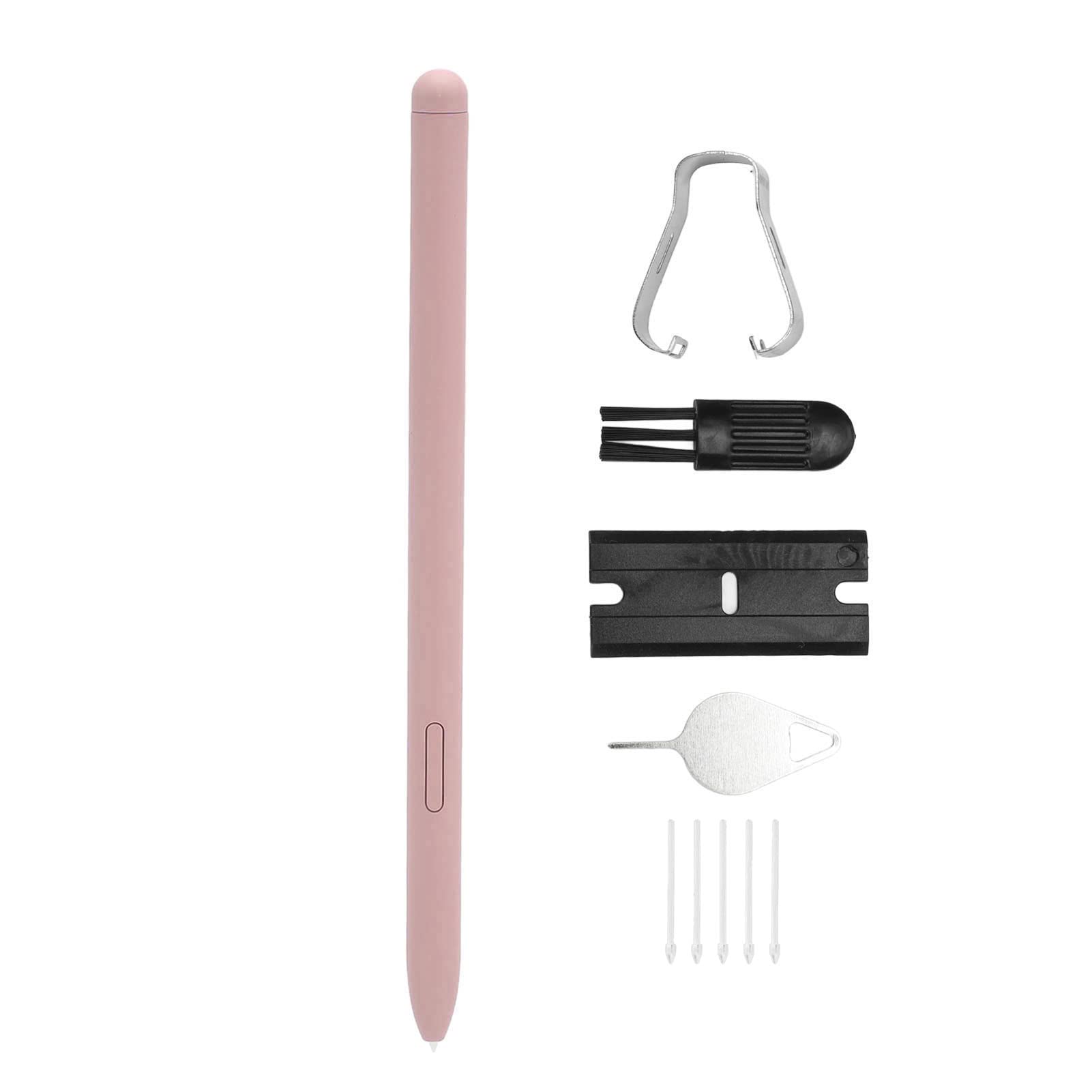 Cocoarm Zastępczy Rysik do Tab S6 Lite dla Modelu Tab S6 Lite P615 z 5 Końcówkami, Wypychaczem do Końcówek, Pędzelkiem, pęsetą i plastikową szpatułką (PINK)