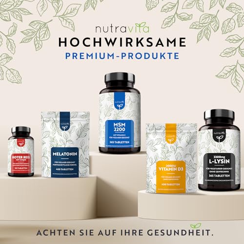 MSM Kapseln Nutravita mit 2200mg MSM – Hochdosiert und Vegan