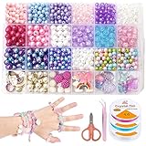 【Ideales Geschenk für Mädchen】Mädchen können freundschaftsarmbänder, halsketten und ringe herstellen, das perfekte geschenk für mädchengeburtstage, feiertagsgeschenke und weihnachten.