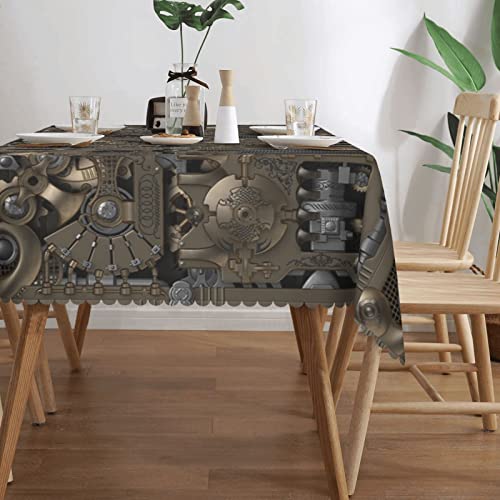 Nappe rectangulaire Steampunk polyester lavable restaurant 137x183 - 4