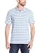 Weatherproof Vintage Men's Short Sleeve Melange Pique Strip Polo
