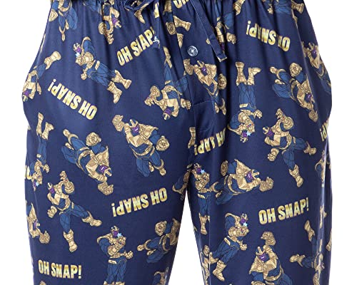 Marvel Mens' Thanos The Infinity Gauntlet Oh Snap Sleep Pajama Pants4