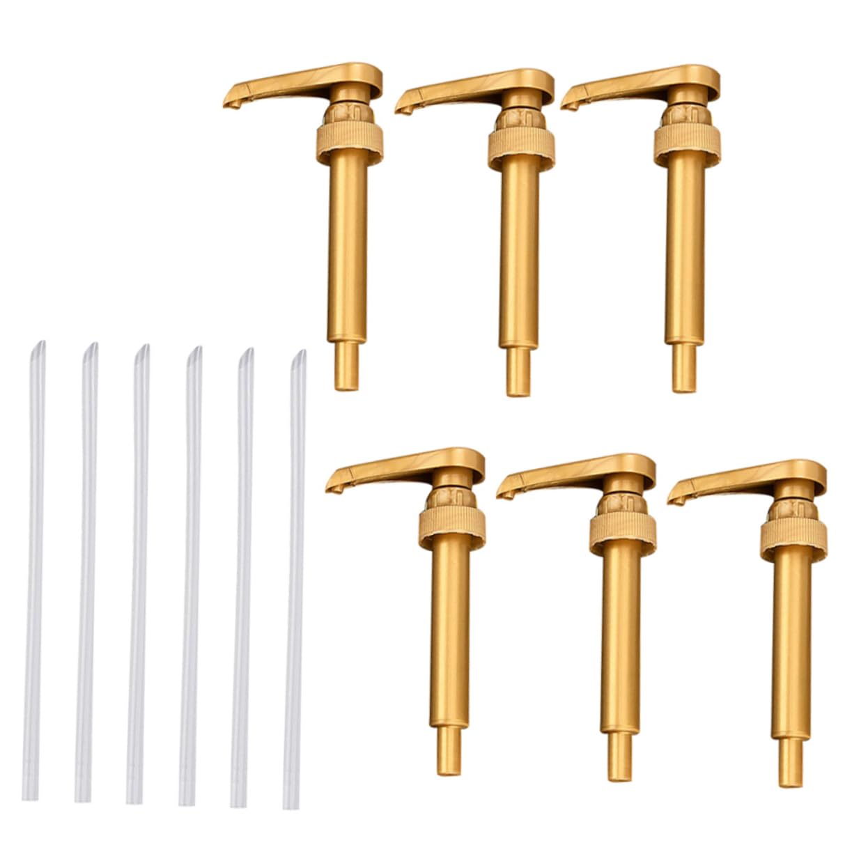 Beavorty 6pcs Syrup Dispenser Pump Set Kitchen Syrup Dispenser Pump Easy Install