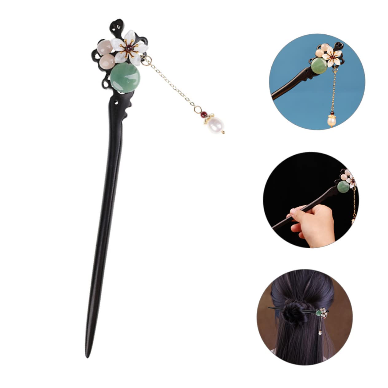 FRCOLOR 5stücke Haarnadel Mit Perlenquaste Chinesischer Stil Retro Haarstyling Zubehör Für Frauen Für Hochzeiten Und Besondere Anlässe Elegante Haarstäbchen Für Lange Frisuren