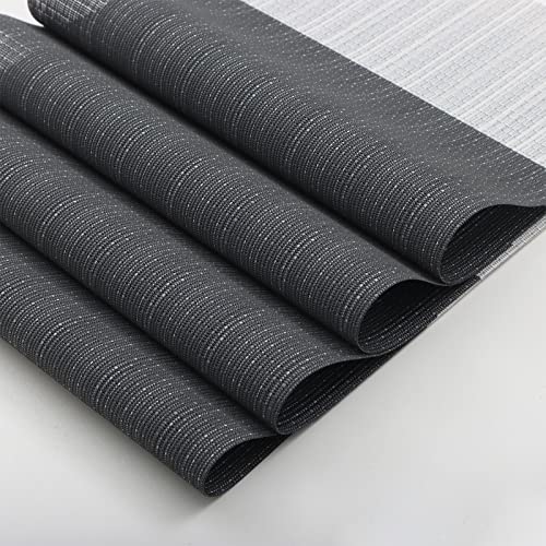 Vinjiasin WOVEN PLACEMATS Washable Easy To Clean Heat Resistant Sturdy Table Mats Black/Grey Place Mats thumb #5