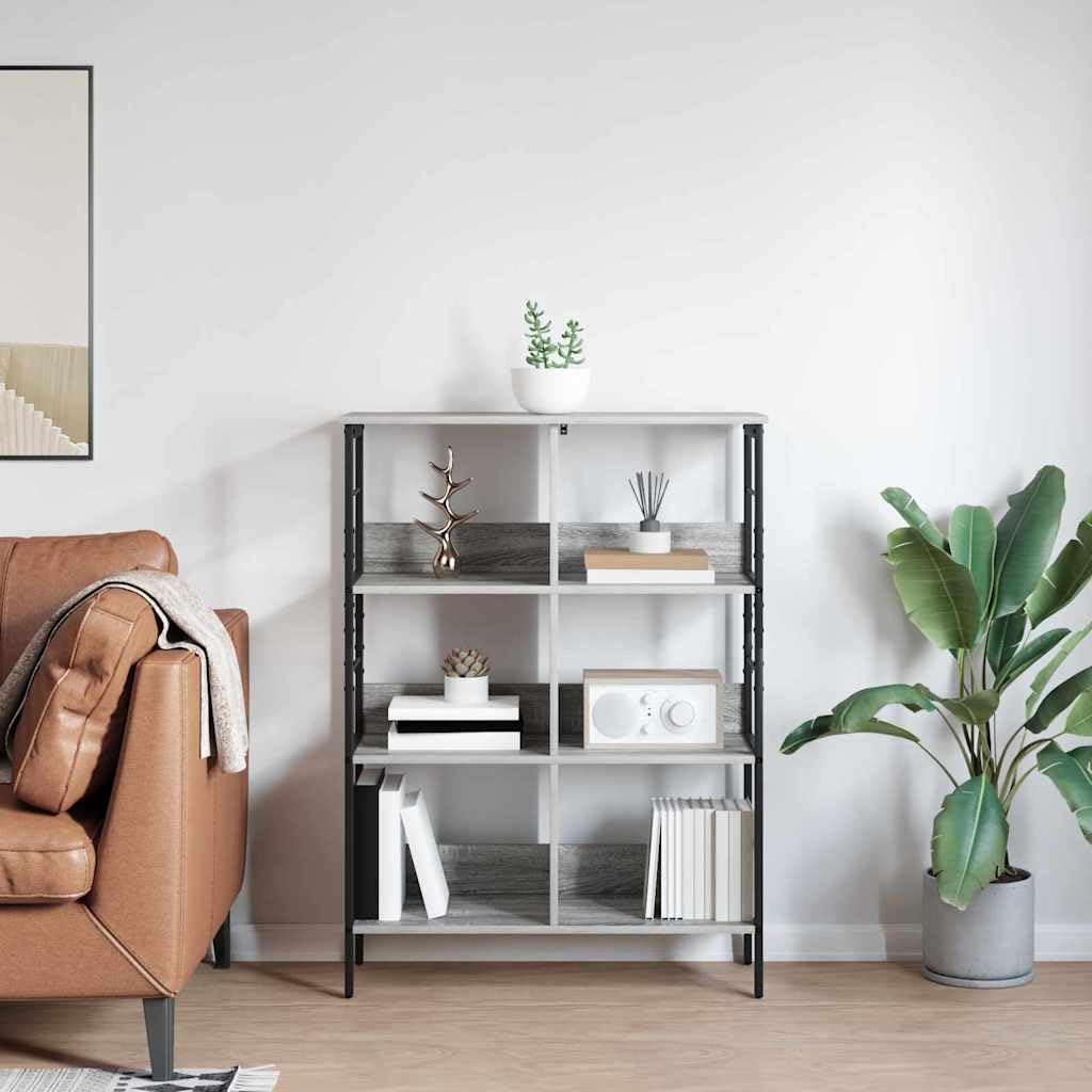 Generisch Bücherregal Graues Sonoma 82 x 32 x 112 cm Holzwerkstoff,Möbel,Regalsysteme,Bücherregale Bücherschränke-883991