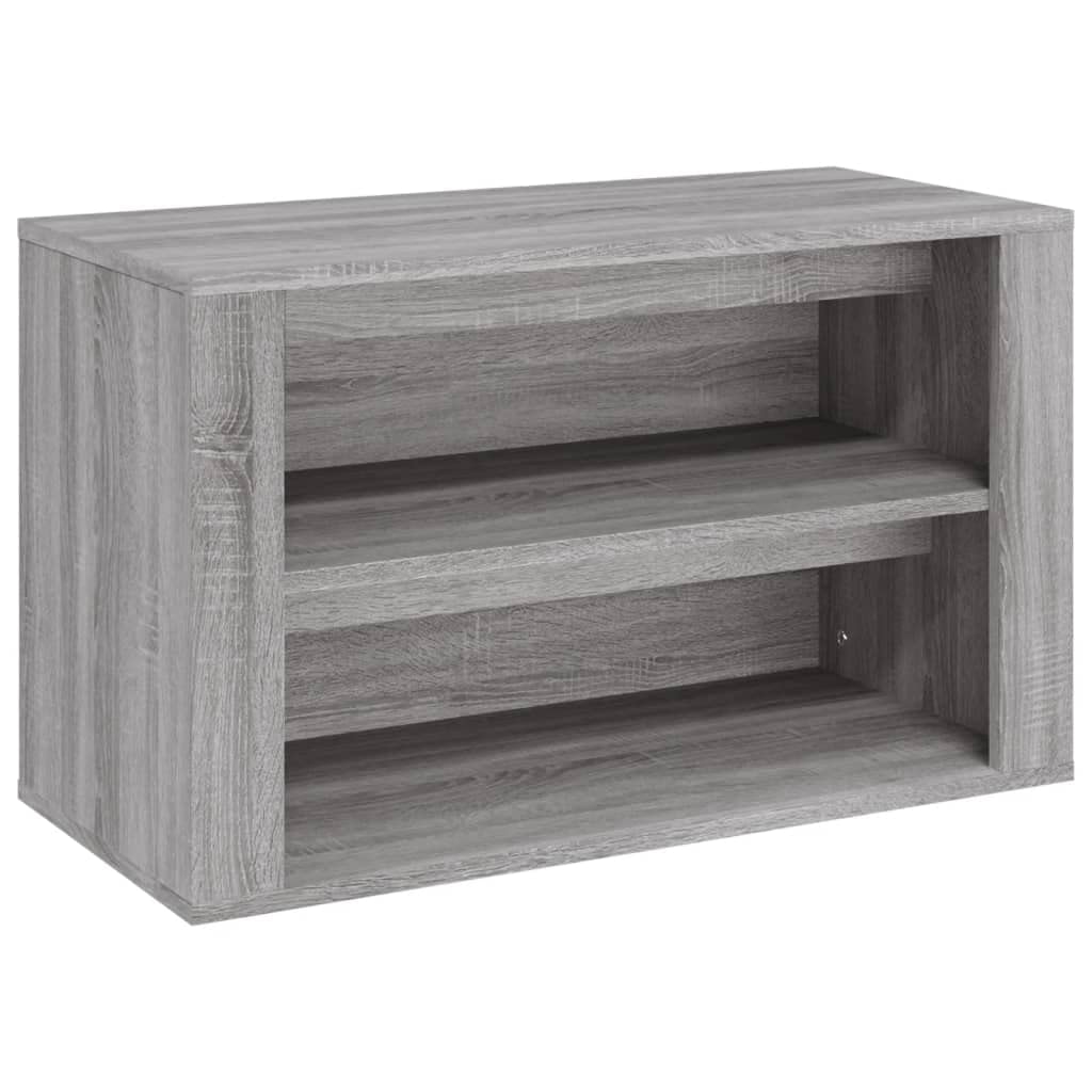 Zapatero estable de madera Sonoma gris con compartimentos herméticos