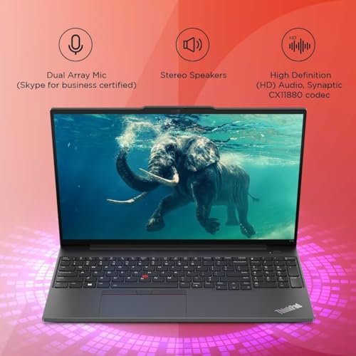 Image of Lenovo Thinkpad E16 G2 16-inch (40.64 CM) Laptop, AMD Ryzen 7 7735HS (8-Core), 16GB DDR5 RAM, 512GB NVMe SSD, FHD+ IPS Display, Radeon 680M, Wi-Fi 6, Fingerprint Reader, Windows 11 Pro, MS-Office 2024