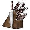 Yaxell Super Gou 16 Piece Knife Set - Made in Japan - 161 Layers SG2 Stainless Damascus, Dark Ash Block