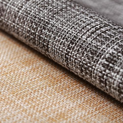 Set de table ovale tissé lot de 4 vinyle marron clair 45x30 cm - 5