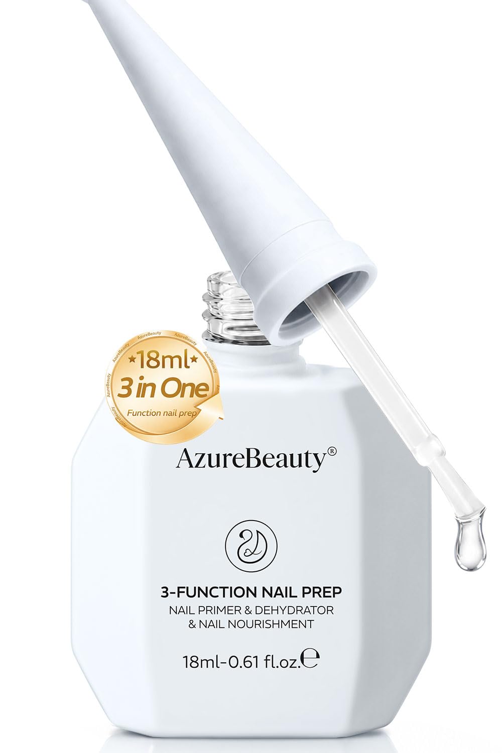 AZUREBEAUTY 18ml Nail Dehydrator and Primer Base Coat 3-in-One