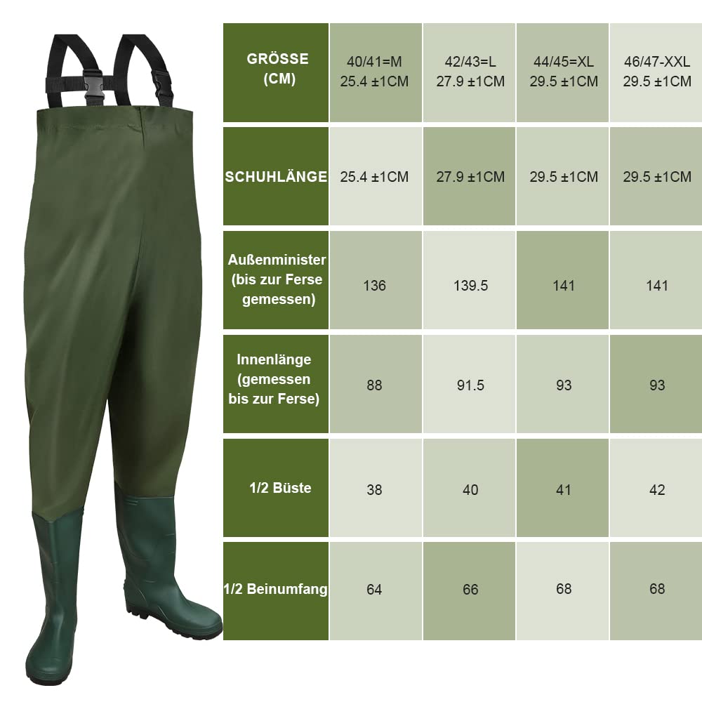 Pantalon de pêche imperméable en nylon et PVC avec bottes en caoutchouc antidérapantes