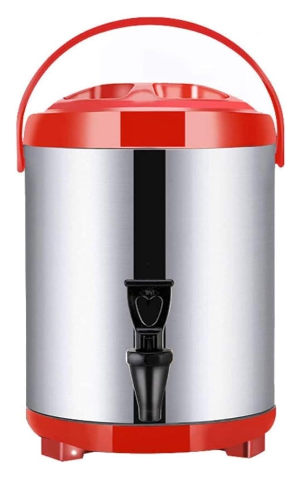 HCZKIUJY Glass Beverage Dispenser,Juice Dispenser, Beverage Dispenser for Hot Beverages Ideal for Picnics Parties and Buffets for Soy Milk Tea and More (Red 8L)