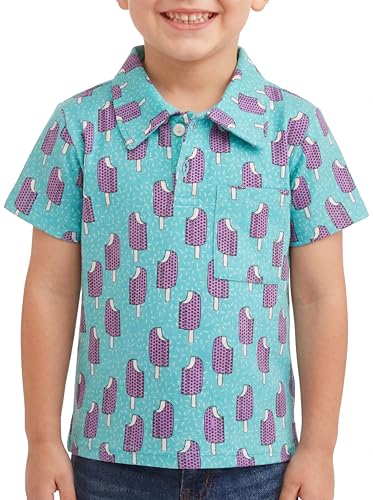 Image of Unique Baby Moisture Wicking Kids Polo Shirts for Toddler Boys Polo Shirt