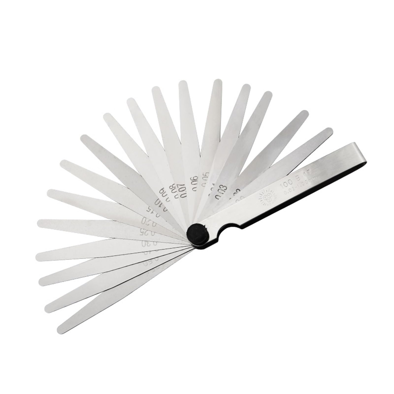 Cfwwsaq Steel Feeler Gauges, 100B17 Feeler Gauge Metric Size 0.02-1Mm Thickness Gauge Set Valves Foliage Of Valves Gap For Measurement Probe Gap(Steel)