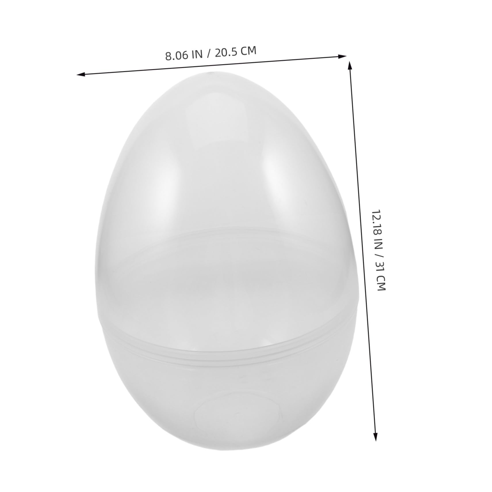 Zerodeko Uovo di Pasqua Trasparente Riempibile Jumbo Scatola di Imballaggio Trasparente Capsule di Vuote per Ragazzo Ragazza Ragazza