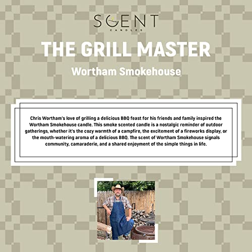 Scent Candles | Highly Scented Candles - Aromatherapy Candles For Home | Wortham Smokehouse Candle | 12Oz Glass Jar | 100% Natural Soy Wax Candles | Burn Time 60-70 Hours #TOP2