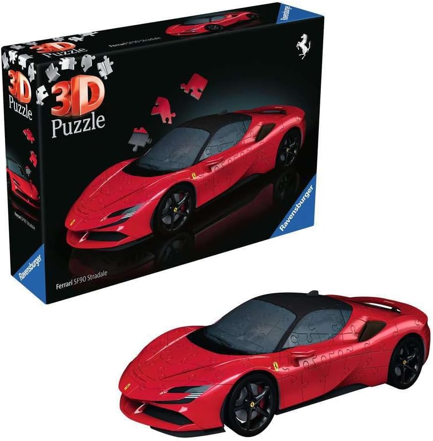 Ravensburger Ferrari SF90 Stradale 108 Piece 3D Jigsaw Puzzle for Adults and Kids - 11576 - Great Gift for Any Birthday, Holiday, or Special Occasion