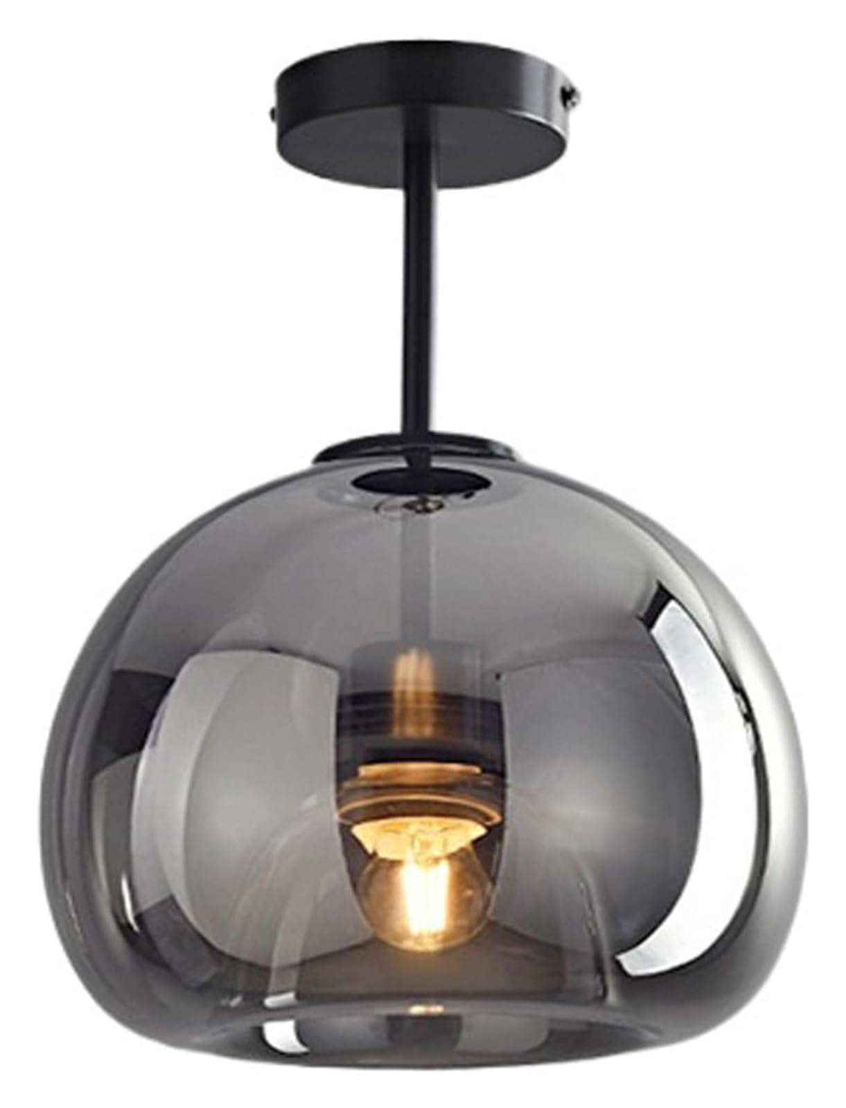 Plafonnier en verre à économie d'énergie luminaire de balcon semi-encastré