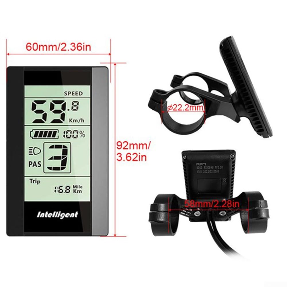 Schermo LCD per bicicletta elettrica 800S per Bafang BBS01 BBS02 HD Motore centrale schermo verticale